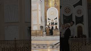 Orthodox Christian chanting  Church Slavonic to Saint Theotokos in the Saint Savas temple Serbia [upl. by Shaw404]