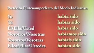 SER  Pretérito Pluscuamperfecto de Indicativo  Conjugación de Verbos en español [upl. by Akinit858]