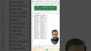 Dont Compare Lists in Excel‼️Instead Use Amazing Trick exceltricks exceltips excel shorts [upl. by Anniroc]