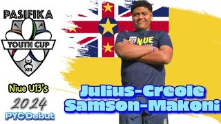 JuliusCreole SamsonMakoni 12 yrs old  PYC 2024 Debut Niue U13s  Highlights [upl. by Intruoc]