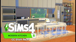 THE SIMS 4 MODERN KITCHEN STUFF PACK  CC STUFF PACK OVERVIEW [upl. by Tipton]