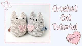 Easy Crochet Cat Tutorial Part 1  Free Amigurumi Animal Pattern for Beginners [upl. by Haldas]