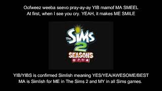 Smile by Lily Allen Simlish Version Simlish lyrics amp English Lyrics [upl. by Brownley600]