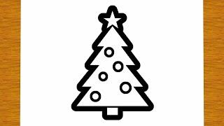 COMMENT DESSINER UN SAPIN DE NOËL  Dessins faciles [upl. by Socram]