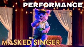 Piglet sings “Speechless” by Dan  Shay  The Masked Singer  Season 5 [upl. by Nocam]