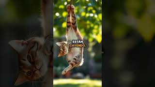 ¡Gatos y su increíble caída 🐈 gatos animales curiosidades reflejos naturaleza viralvideo [upl. by Hazem]