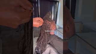 Locs extensions retightening after ten months of installation No gel no wax [upl. by Simonsen82]