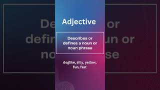 adjective Types of adjectives example of adjectivesShorts [upl. by Ahsima]