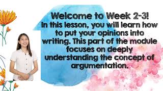 ENGLISH 10 QUARTER 2 WEEK 23 ARGUMENTATION [upl. by Rickart929]