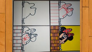 How to draw Minnie Mouse  Easy step by step drawing ✨ [upl. by Ioves27]