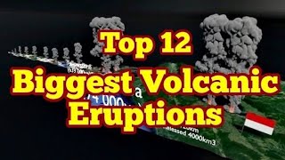 Top 12 Biggest Volcanic Eruptions [upl. by Yl582]