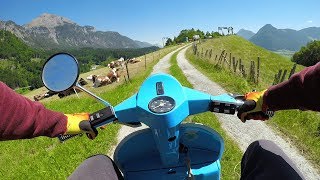 Vespa PK50S in the Alps  Polini 112 [upl. by Lowrance]