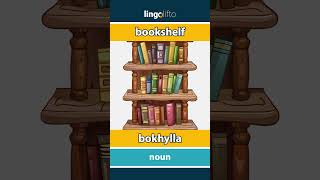 🇬🇧🇸🇪 bookshelf  bokhylla  learn English  låt oss lära oss engelska [upl. by Laerdna179]