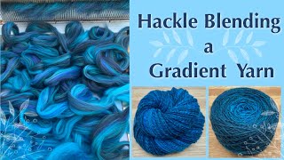 Detailed tutorial on how to use a hackle and diz to blend a gradient roving for an ombré yarn [upl. by Seed]