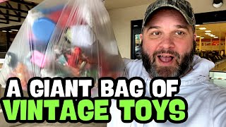 A Giant Bag of Vintage Toys vintagetoys toyhunt [upl. by Cohla]