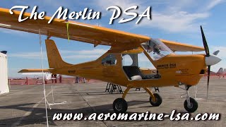 Merlin PSA single seat experimental sport aircraft from Aeromarine LSA [upl. by Epuladaug]