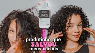 HIDRATAÇÃO POTENTE COM GLICERINA  hidratação cadeira para cabelo cacheado 💖 [upl. by Chad]