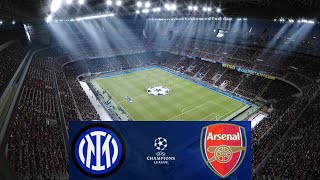 Inter vs Arsenal UEFA Champions League 2425 Full Match Highlights Skillful PES gameplay [upl. by Bal541]