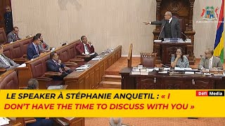 Le Speaker à Stéphanie Anquetil  « I don’t have the time to discuss with you » [upl. by Irec]