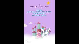 Magical Onederland amp UnicornThemed Birthday Invitation  Baby Girls Special Day [upl. by Thorlie]