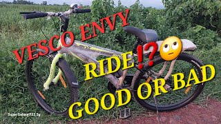 RIDING REVIEW 🚫🙄 VESCO ENVY CITY BIKE bike cycling viralvideo cycle 2024 [upl. by Hcirteid330]