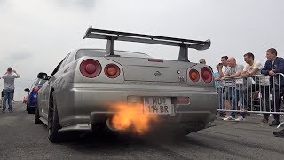 Nissan Skyline GTR R34 Turbo Tuning Acceleration amp Sound [upl. by Sauls]