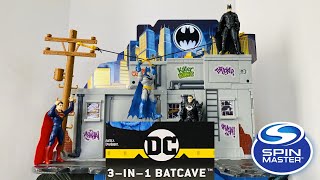 BATCAVE Playset 3 in 1 by SPIN MASTER Unboxing and Review [upl. by Anima]