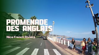 Nices most famous street is the Promenade des Anglais along the Mediterranean shore [upl. by Searcy576]