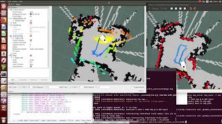 Ardumower indoor high odometry error ROS amcl left hector mapping right [upl. by Aicirt]