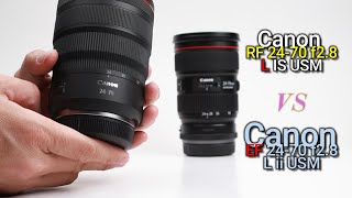 Canon RF 2470mm f28 L IS USM vs EF 2470mm f28 L II USM So sánh xem ai hơn ai [upl. by Nordin58]