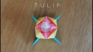 Origami  Flower with stand Tomoko Fuse [upl. by Browne217]