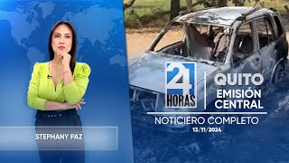 Noticiero de Quito Emisión Central 13112024 [upl. by Einaj]