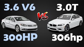 VW Passat CC 36 FSI 300hp VS BMW 535i 30 Turbo 306hp 0250 Acceleration test [upl. by Loree]