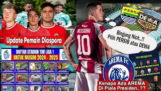 Update Pemain Naturalisasi Terbaru 🇮🇩Stadion Liga 1 2024 2025 ⚽Berita Liga 1 amp Piala Presiden [upl. by Andromede]