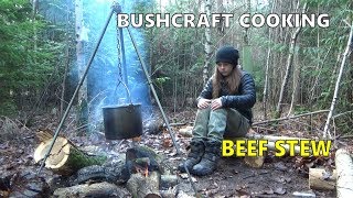 Bushcraft Cooking  Beef Stew [upl. by Sirrep]