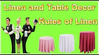 Linen and Table Decor Rules of Linen [upl. by Oluas]