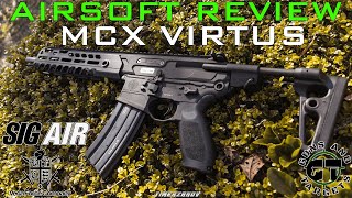 Airsoft Review 138 Sig Air MCX Virtus VFC AEG GUNS AND TARGETS FR [upl. by Ramunni]