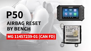 OBDSTAR P50 MG 11457239 01TRW TC22XX 16F Airbag Reset with CAN FD Adapter  Cardiagtool [upl. by Eytteb]