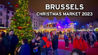 🇧🇪 Brussels Belgium  Christmas Market 2023 4K [upl. by Lancelot949]