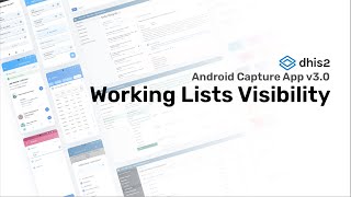 Working Lists Visibility  dhis2 capturev3 androidcaptureapp [upl. by Garv]