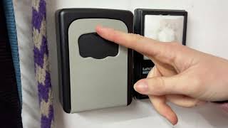 See how simple this is to use  Key Lock Box Wall Mounted Fayleeko 4 Digit Combination [upl. by Hay]