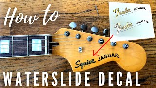 How To Install a Guitar Headstock DecalEasy DIY [upl. by Trebeh]