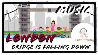 London Bridge Is Falling Down Song Lyrics 2019  Nursery Rhymes for Kids Children and Toddlers [upl. by Tjaden721]