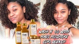 Wash And Go Natural Hair  Maui Moisture Review  Demo [upl. by Violetta473]