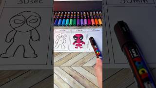 Drawing DeadPool😀30 sec 3 min 30 min Challenge [upl. by Nonna758]