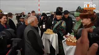 PM Modi Receives Warm Welcome in Kazan Ahead of BRICS Summit 2024  News9 [upl. by Niarbo]