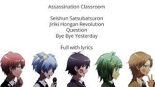 Assassination Classroom  All Openings Full With Lyrics [upl. by Petrina]