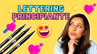 LETTERING para PRINCIPIANTES ✍🏼 Tu primer ejercicio 16 [upl. by Oivatco389]