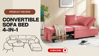 Convertible Sofa Bed 4in1 Velvet Sleeper Sofa Chair Review – The Ultimate SpaceSaving Solution [upl. by Deegan]