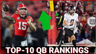 Carson Beck climbs high in latest top10 QB rankings for 2025 NFL Draft [upl. by Cl321]